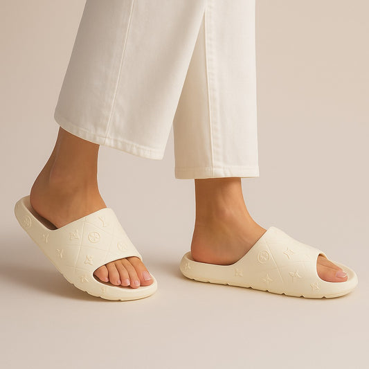 Beige Luxe Slides ZR-2504