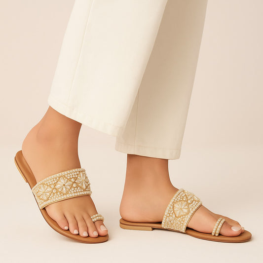 Pearl Blossom Slippers ZF-129