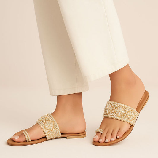 Pearl Blossom Slippers ZF-129