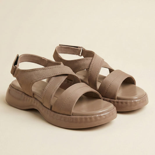 Beige Wedge Sandal ZW-1537