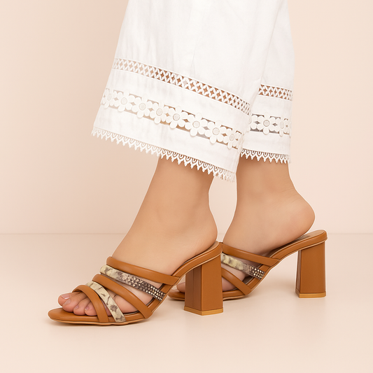 Mustard Block Heel ZH-513