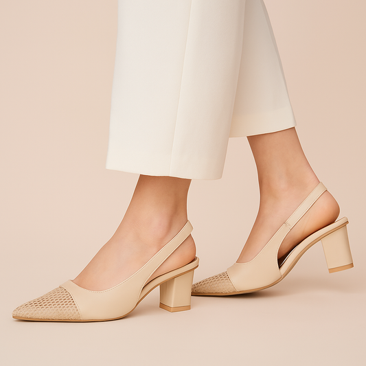 Fawn Pointed Sling back ZM-1016