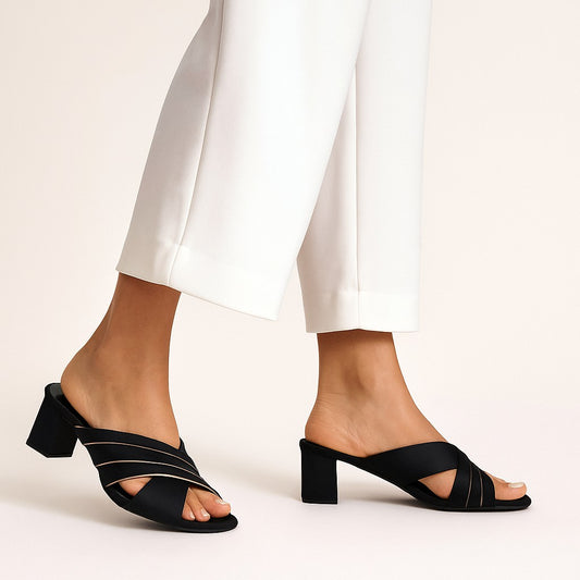 Black Heel Sandal ZH-521