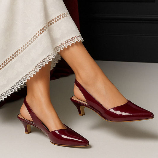 Maroon Court Shoes WS001