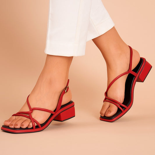 Maroon Heel Sandal ZH-518