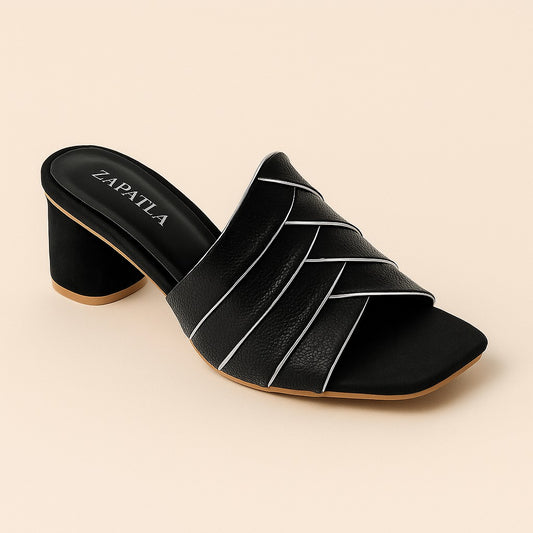 Black Noir Layers Sandal ZH-523