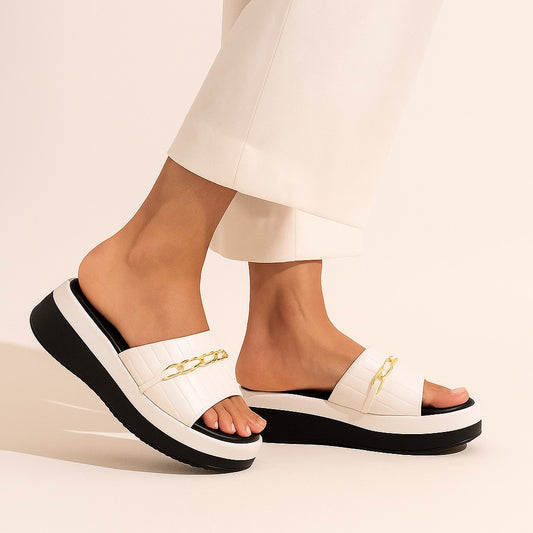 White Wedge Slip-On ZW-1502