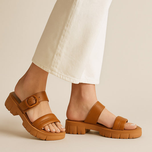 Mustard Buckled Slip-On ZW-1511