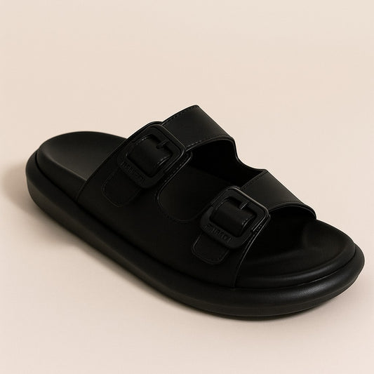Black Buckle Slides ZW-1527