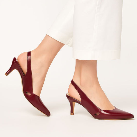 Maroon Court Shoes WS001