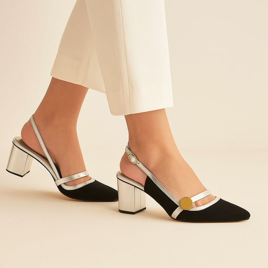 Silver Sling Back ZM-1012