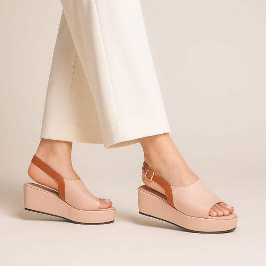 Pink Slingback Square Toe ZW-1501
