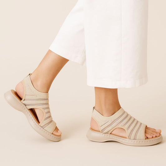 Beige Stretch Sandal ZW-1522