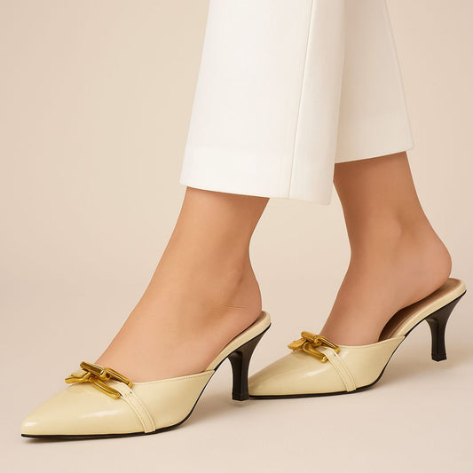 Fawn Chain Mules ZM-1010