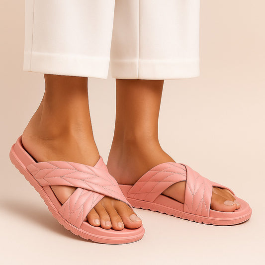 Pink Luxe Cross Sliders ZR-2502