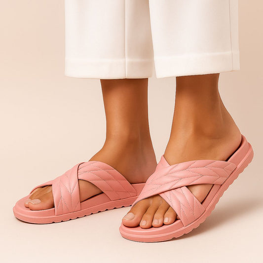 Pink Luxe Cross Sliders ZR-2502