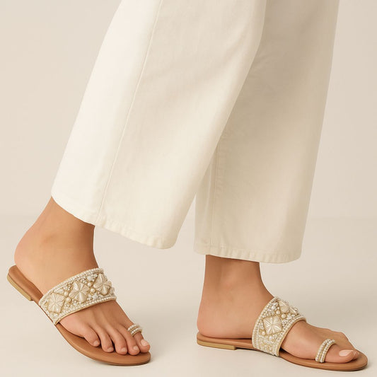 Pearl Blossom Slippers ZF-129