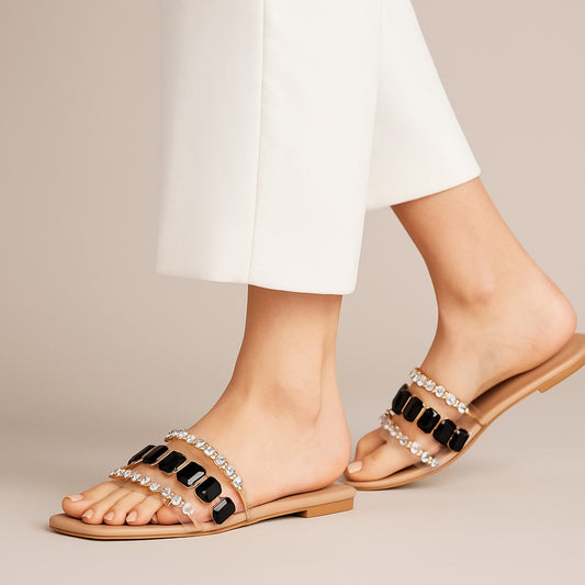 Black Emerald Crystal Slide ZF-130