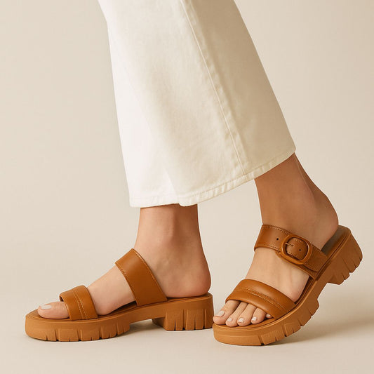 Mustard Buckled Slip-On ZW-1511