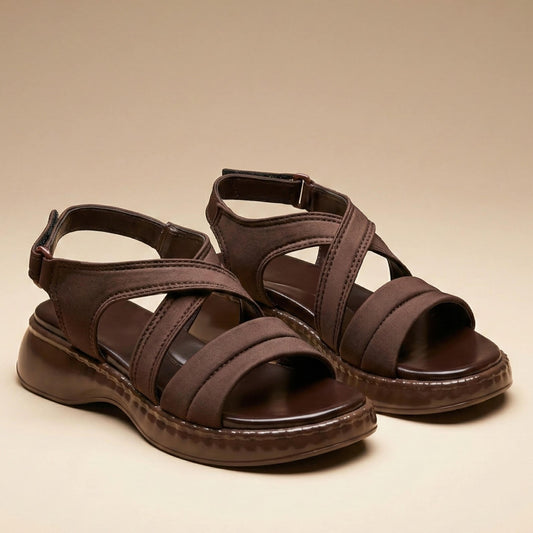 Dark Brown Wedge Sandal ZW-1537