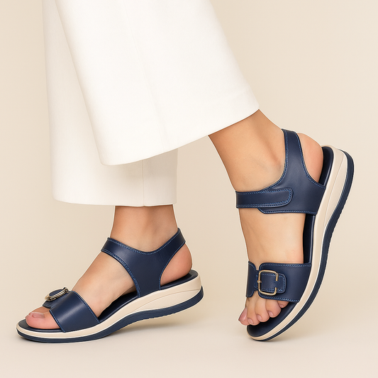 Blue Buckled Sandal ZW-1503