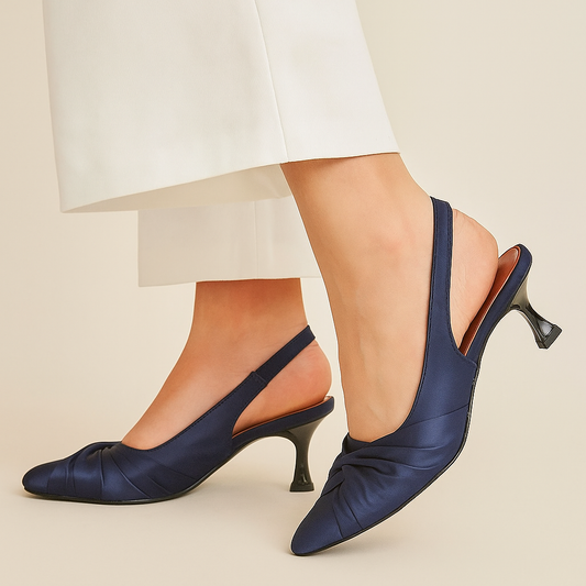 Navy Grace Sling Back ZM-1005