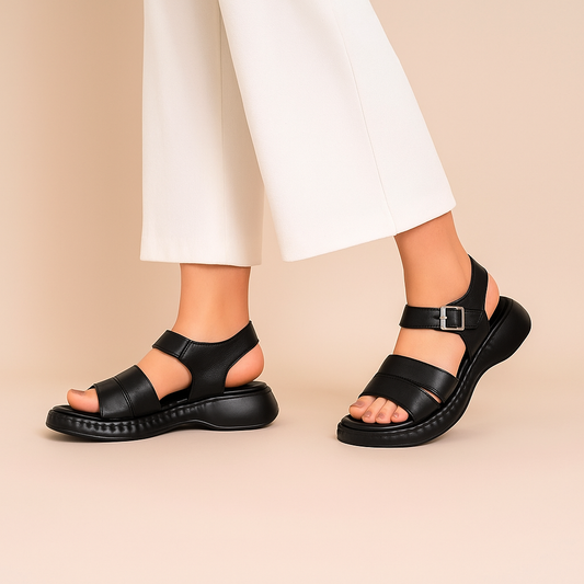Black Strap Kito Sandals ZW-1516