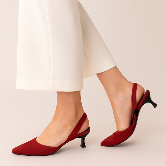 Maroon Sling Back ZM-1008