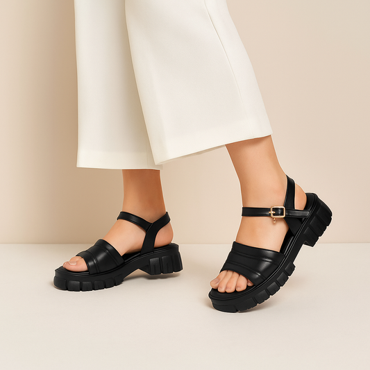 Black Strap Sandals ZW-1512