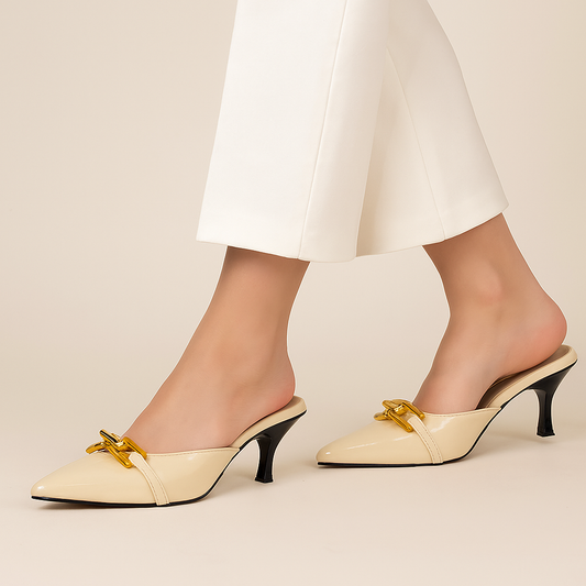 Fawn Chain Mules ZM-1010