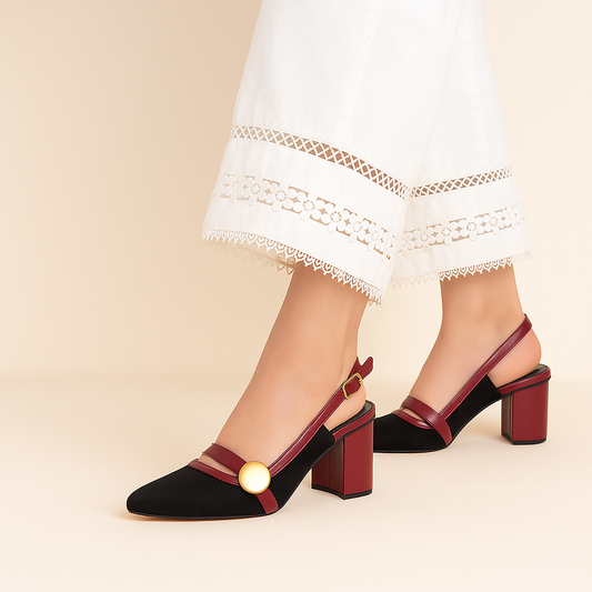 Maroon Sling Back ZM-1012