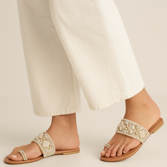 Pearl Blossom Slippers ZF-129