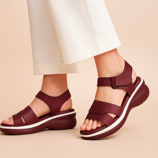 Maroon Glide Sandal ZW-1532