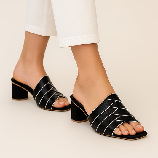 Black Noir Layers Sandal ZH-523