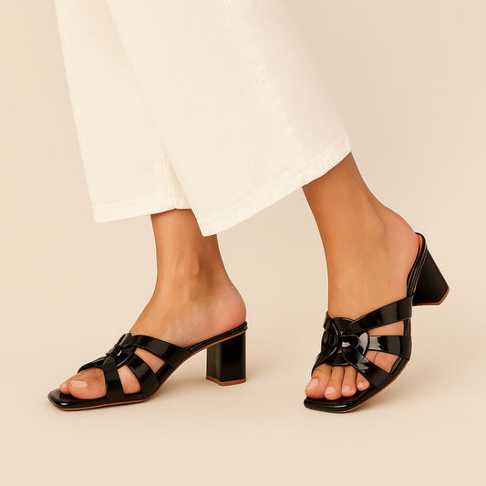 Black Block Heels ZH-512