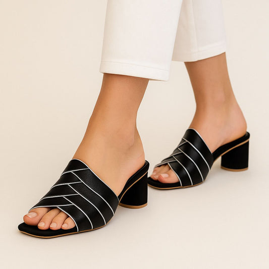 Black Noir Layers Sandal ZH-523