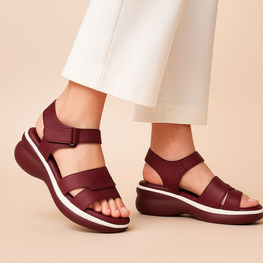 Maroon Glide Sandal ZW-1532