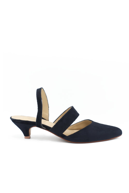 Black Velvet easy-strap Court Shoes by Zapatla cs20