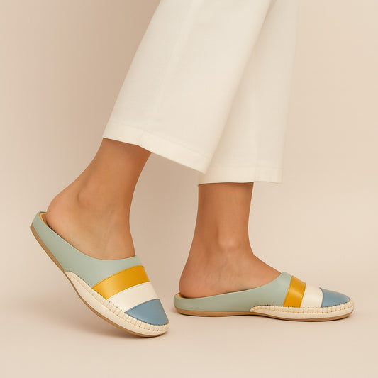 Green Casual Mules Pw019