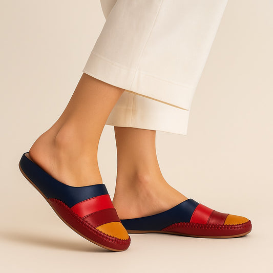 Navy Casual Mules Pw019