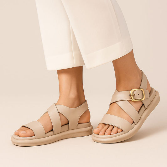 Beige Strap Ease Sandal ZW-1528