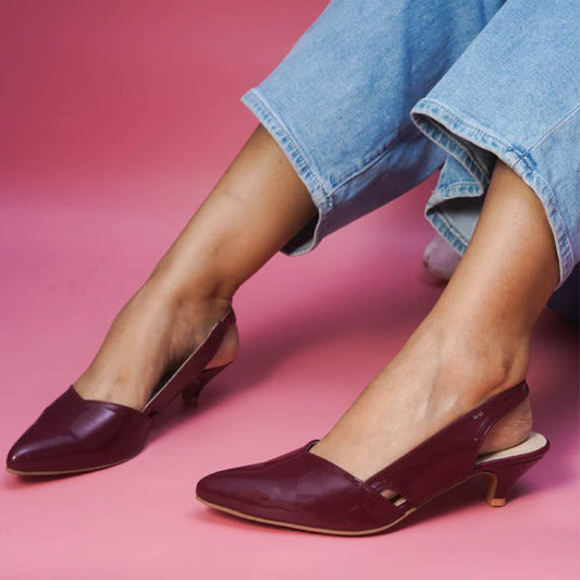 Maroon Court Shoes WS001