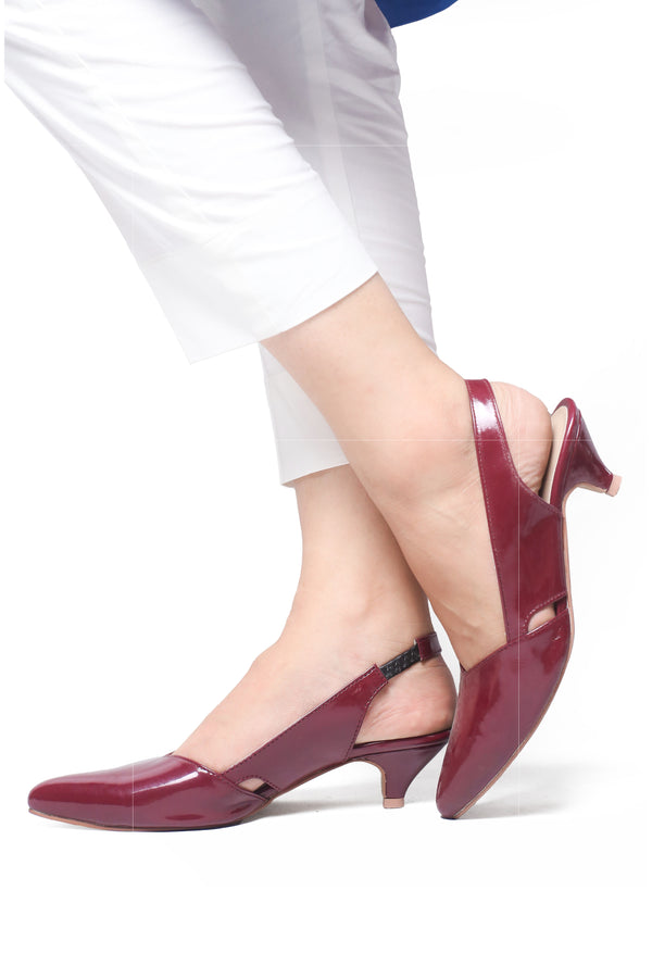 Maroon Court Shoes WS001