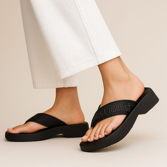 Black Chic Slippers ZR-2508