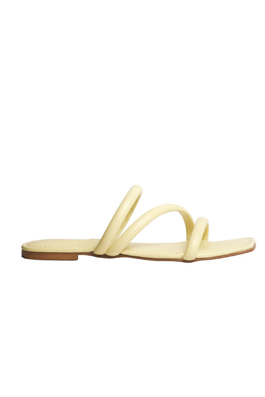 Yellow Zigzag Strap flats ZF-103