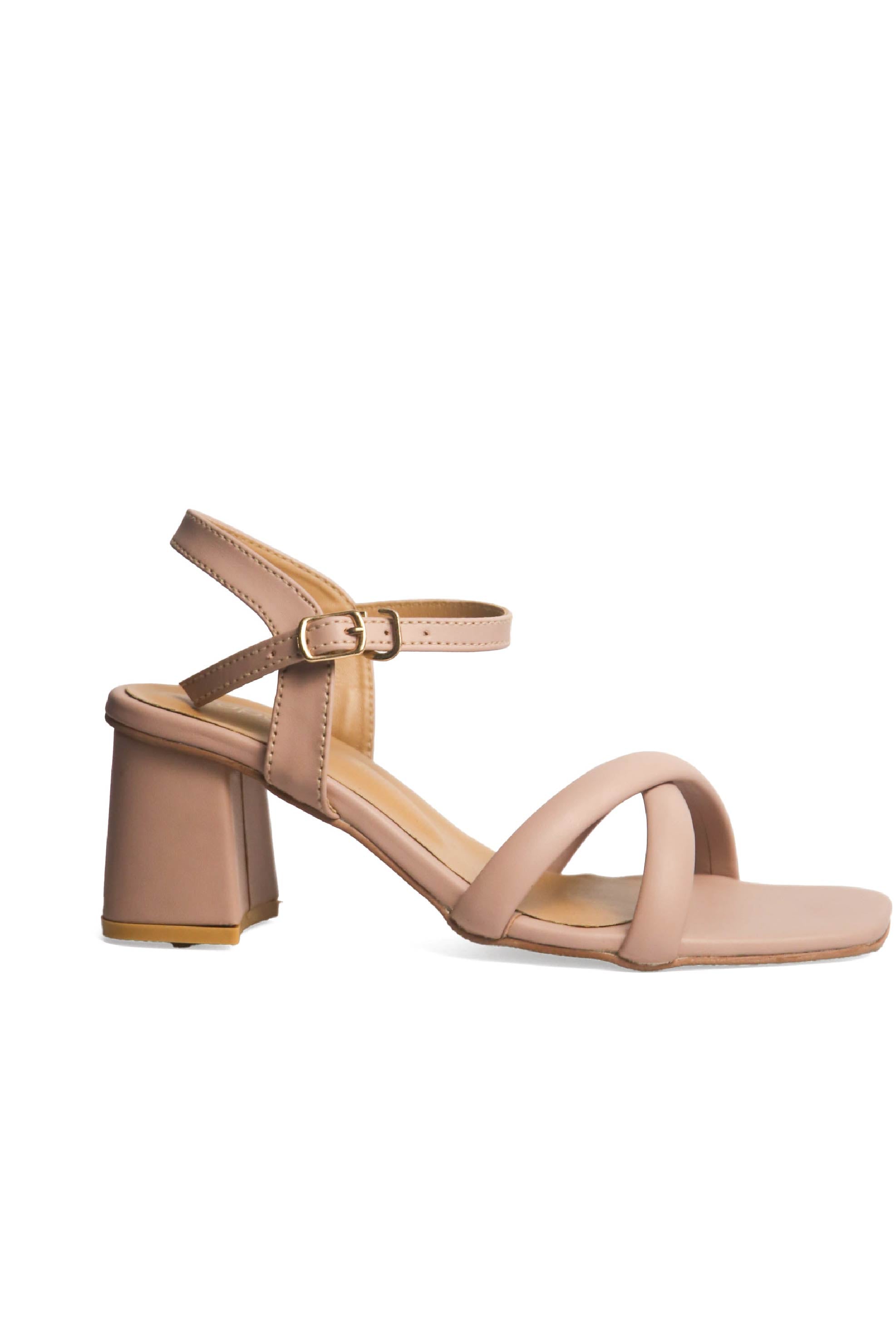 Lilac Cross Strap Block Heel Sandal ZH 502