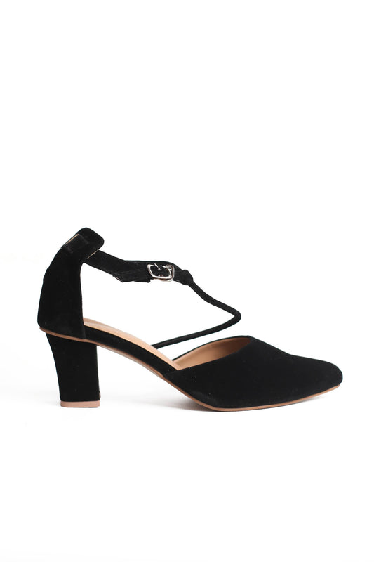 Black Strap Pumps ZM-1003