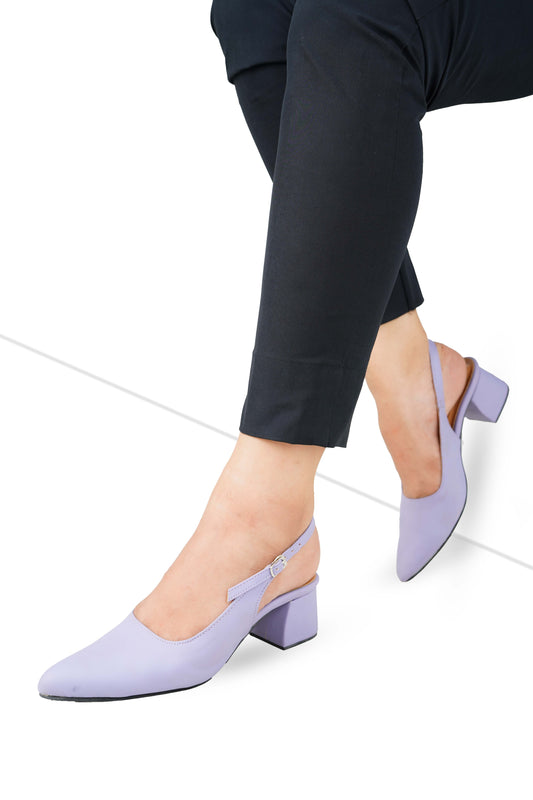 Lilac Sling Back Court Shoes ZM-1004