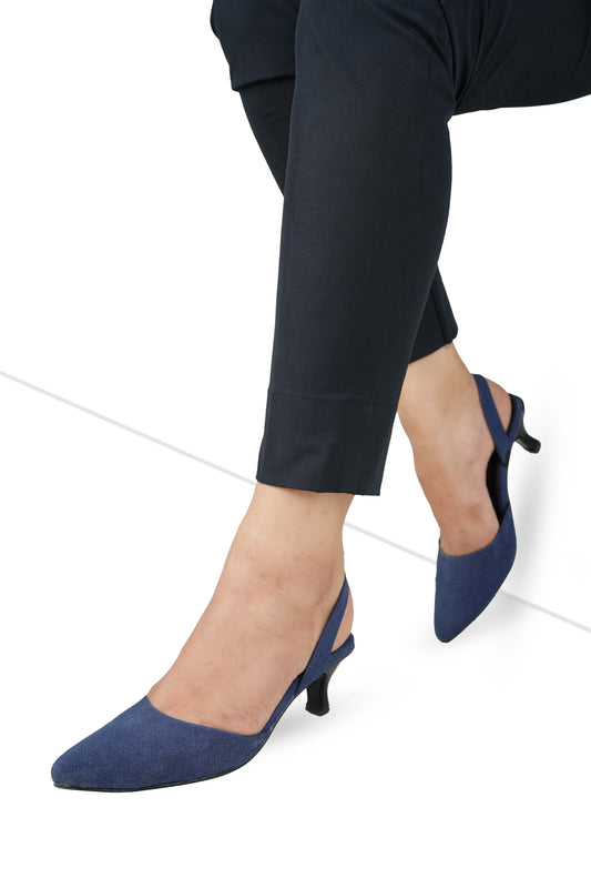 Navy Sling Back ZM-1008