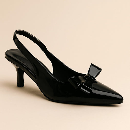Black Bow Sling Back ZM-1011